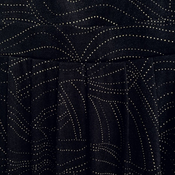 EXPRESS Black Dress with Gold Dotted Pattern - Picture 3 of 5